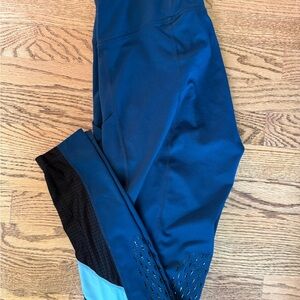 Blue and Black Athletic Leggings